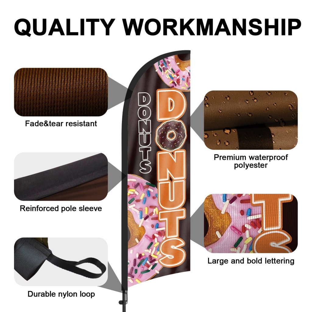8Ft Donuts 03 Feather Flag Pole Kit