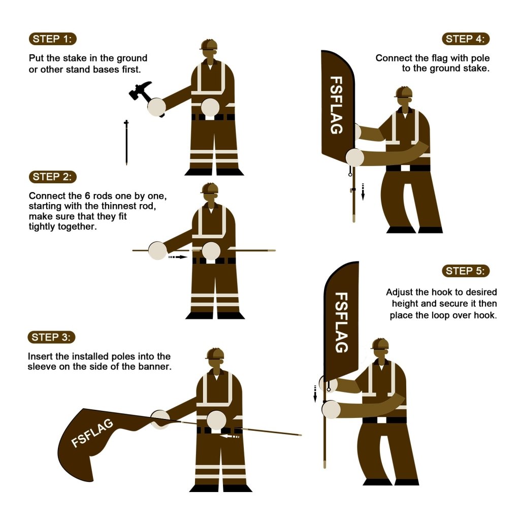 8Ft Donuts 03 Feather Flag Pole Kit