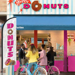 8Ft Donuts Feather Flag Pole Kit