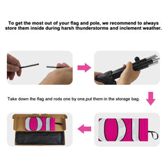 8Ft Donuts Feather Flag Pole Kit