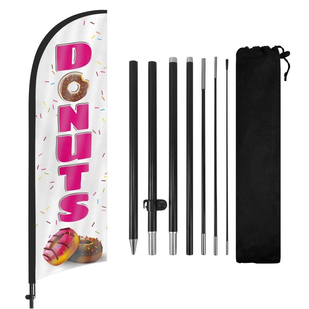 8Ft Donuts Feather Flag Pole Kit