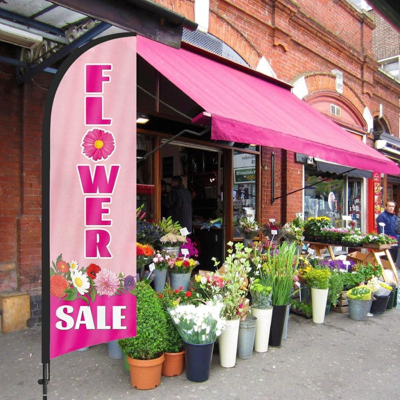 8ft Flower Feather Flag with Pole kit