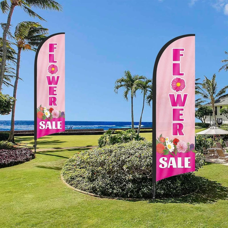 8ft Flower Feather Flag with Pole kit