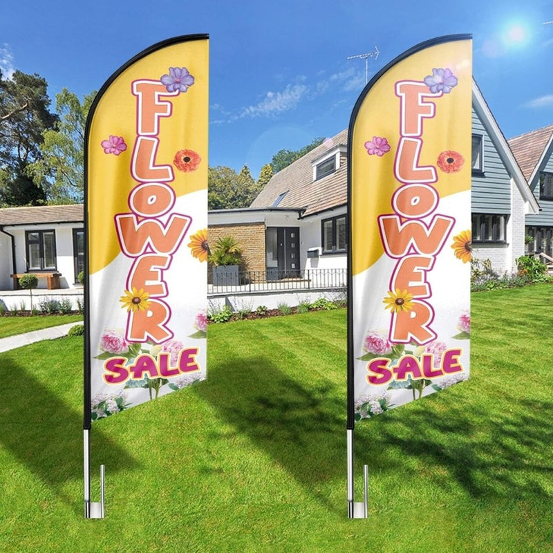 8Ft Flower Sale Advertising Feather Flag（Flagpole Not Included） - FSFlag