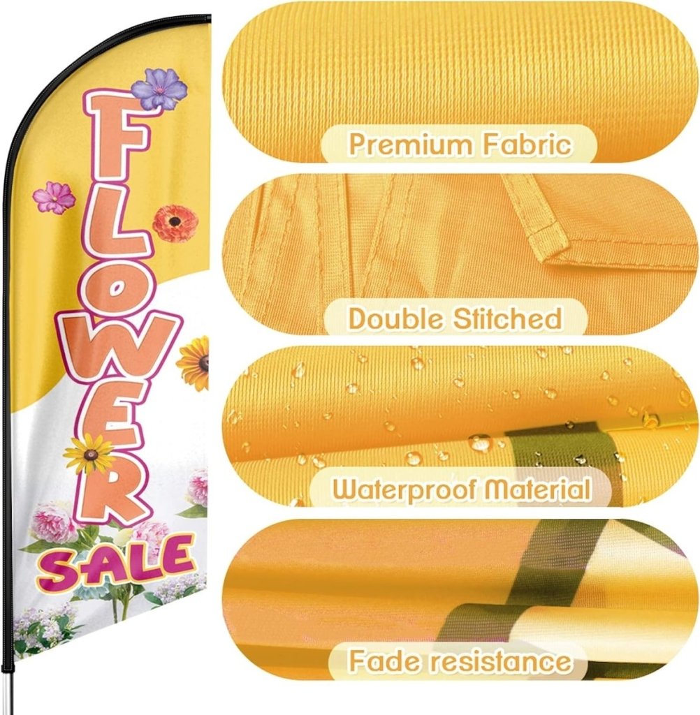 8Ft Flower Sale Advertising Feather Flag（Flagpole Not Included） - FSFlag