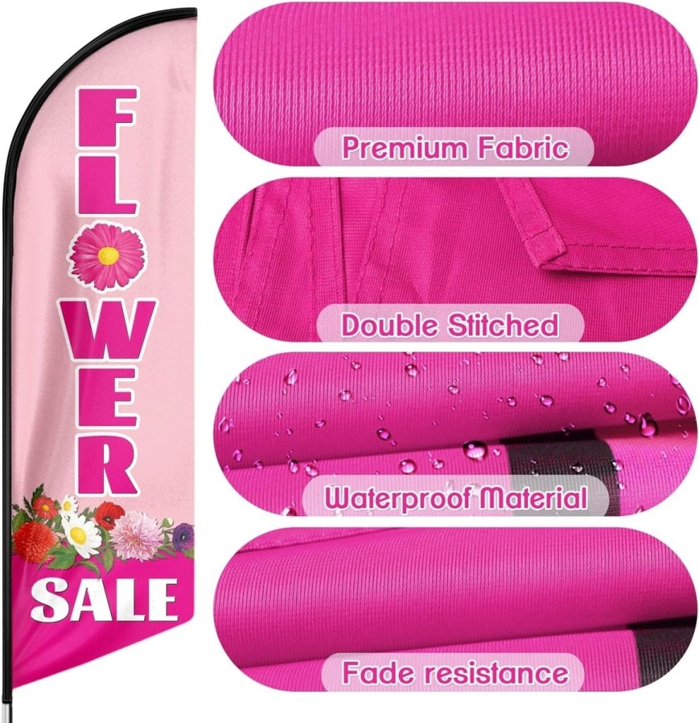 8FT Flower Sale Feather Flag Banner（Flagpole Not Included） - FSFlag