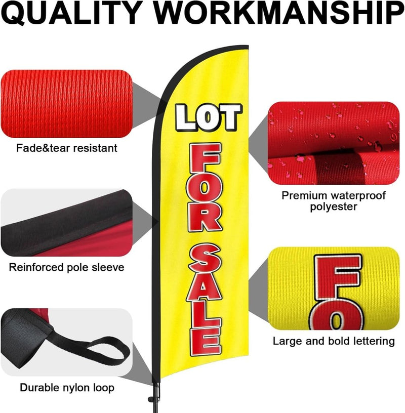 8FT For Lease Feather Flag Pole Kit