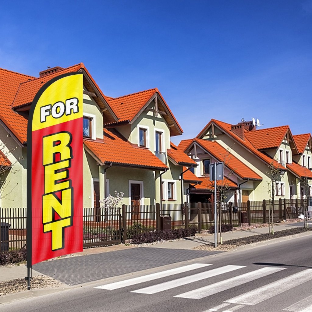 8ft For Rent Feather Flag Pole Kit