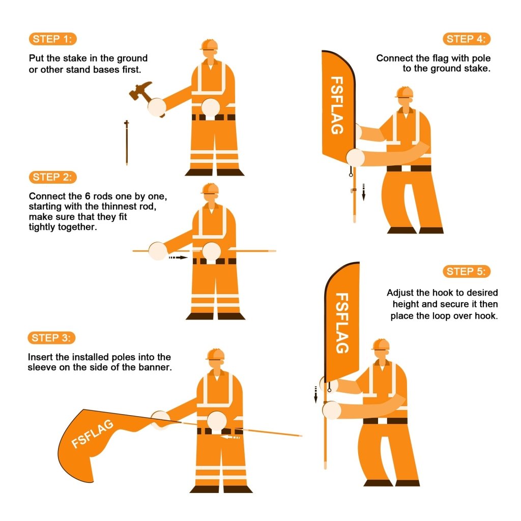 8ft Funnel Cakes Feather Flag with Pole and Stake