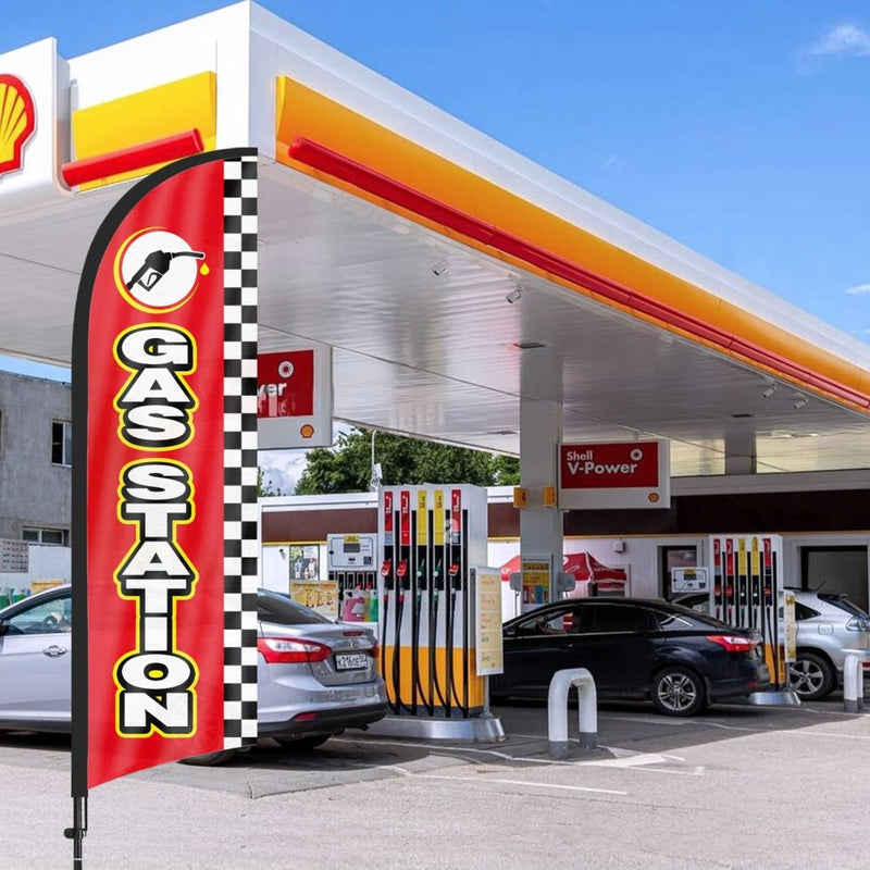 8ft Gas Station Feather Flag Pole Kit