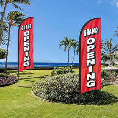 8FT Grand Opening Advertising Banner Signs for Business 2Pack