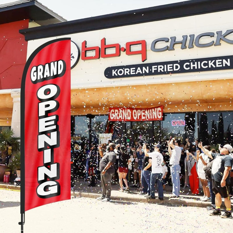 8FT Grand Opening Advertising Banner Signs for Business 2Pack
