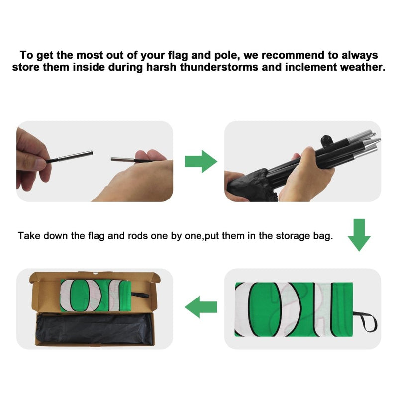 8ft Green Auto Detail Feather Flag for Auto Detail Business