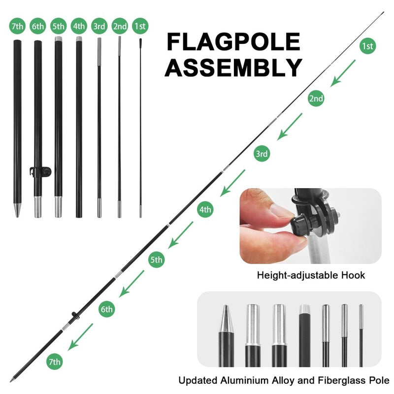 8ft Green Auto Detail Feather Flag for Auto Detail Business