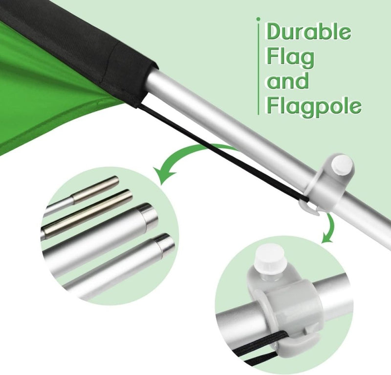 8FT Green Tax Service Advertising Swooper Flag - FSFlag