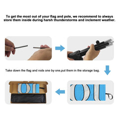 8Ft Hand Wash Feather Flag with Pole & Stake