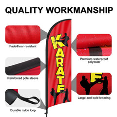 8ft Karate Feather Flag Pole Kit