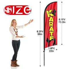 8ft Karate Feather Flag Pole Kit