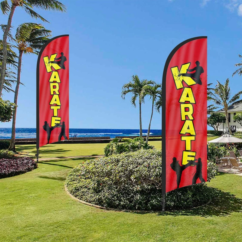 8ft Karate Feather Flag Pole Kit