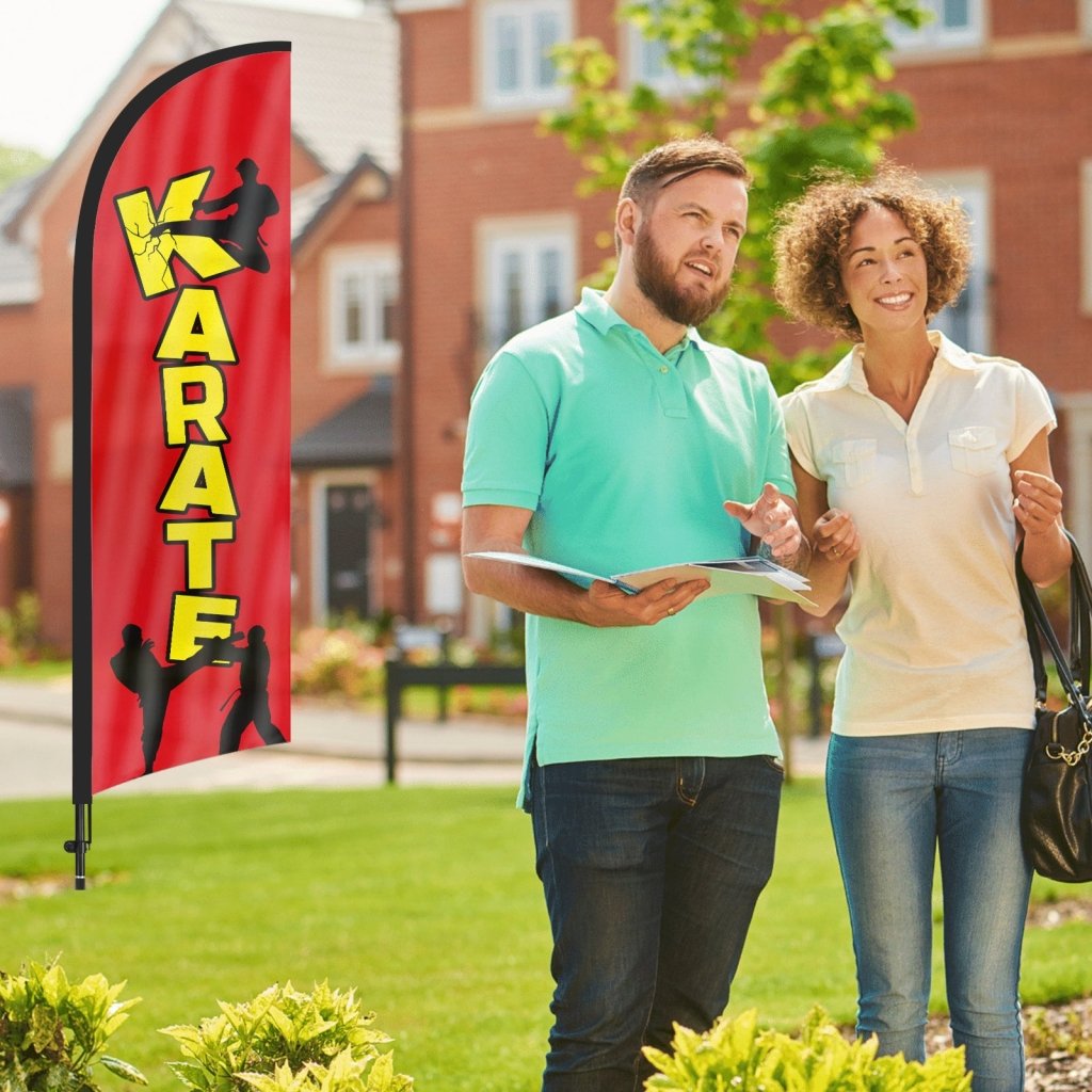 8ft Karate Feather Flag Pole Kit