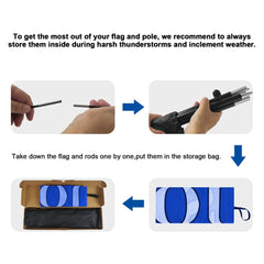 8ft Laundromat Blue 01 Feather Flag Pole Kit