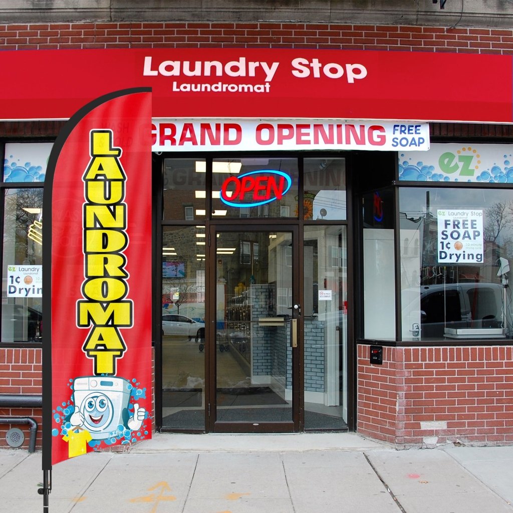 8ft Laundromat Feather Flag Pole Kit