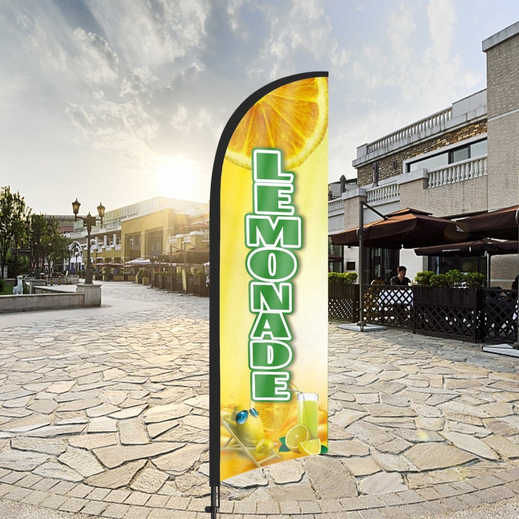 8Ft Lemonade Feather Flag with Pole & Stake