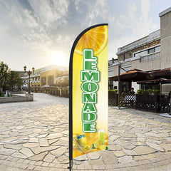 8Ft Lemonade Feather Flag with Pole & Stake