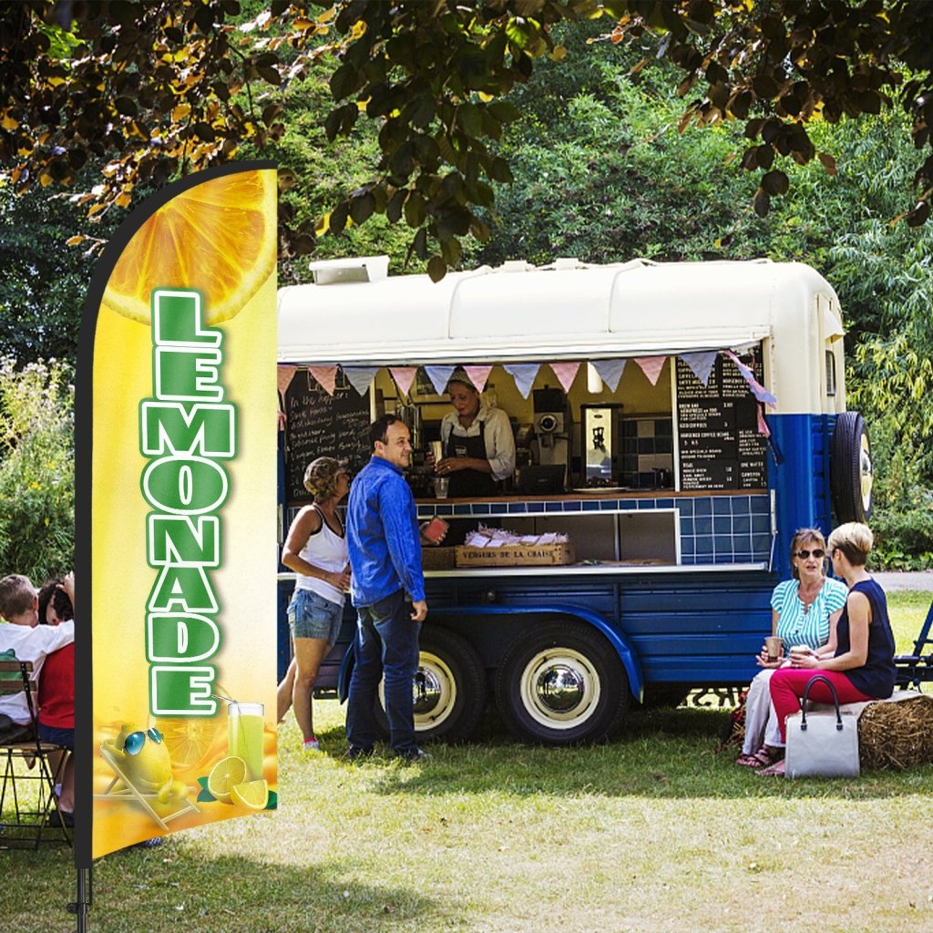 8Ft Lemonade Feather Flag with Pole & Stake