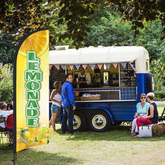 8Ft Lemonade Feather Flag with Pole & Stake