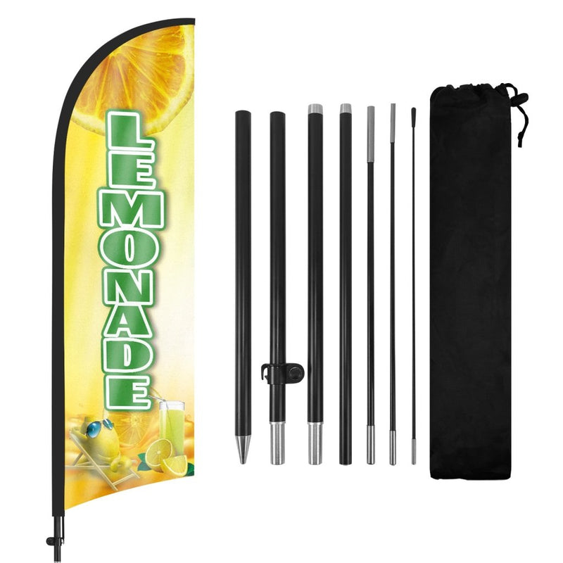 8Ft Lemonade Feather Flag with Pole & Stake