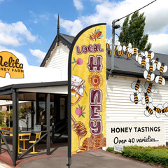 8ft Local Honey Feather Flag with Pole kit