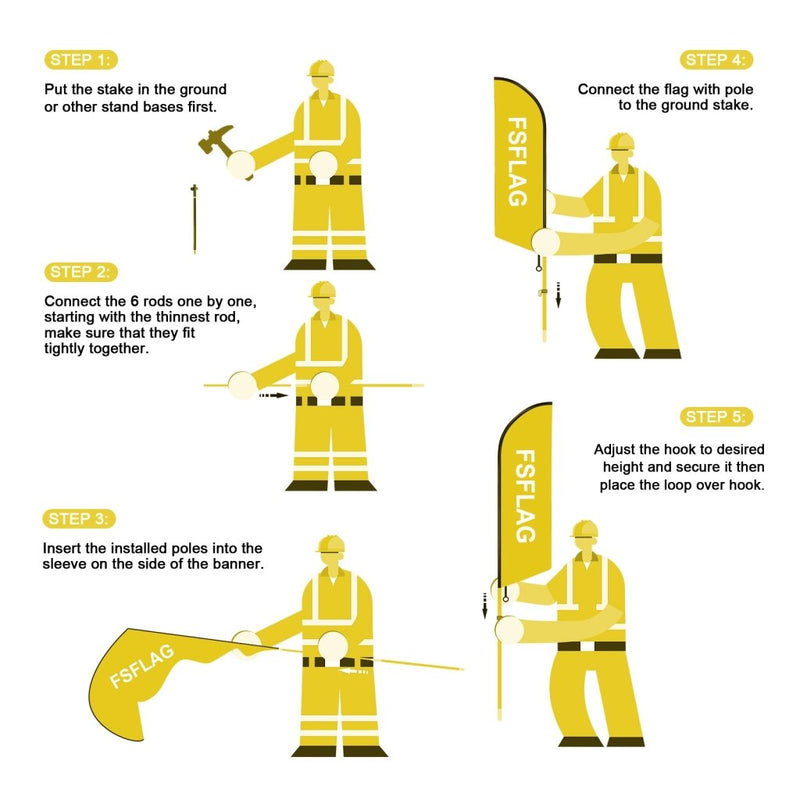 8ft Local Honey Feather Flag with Pole kit