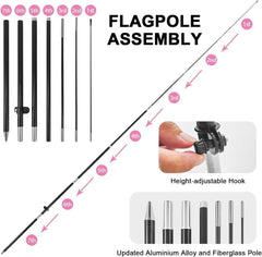 8Ft Manicure Pedicure Feather Flag Set for Manicure Pedicure Business - FSFlag