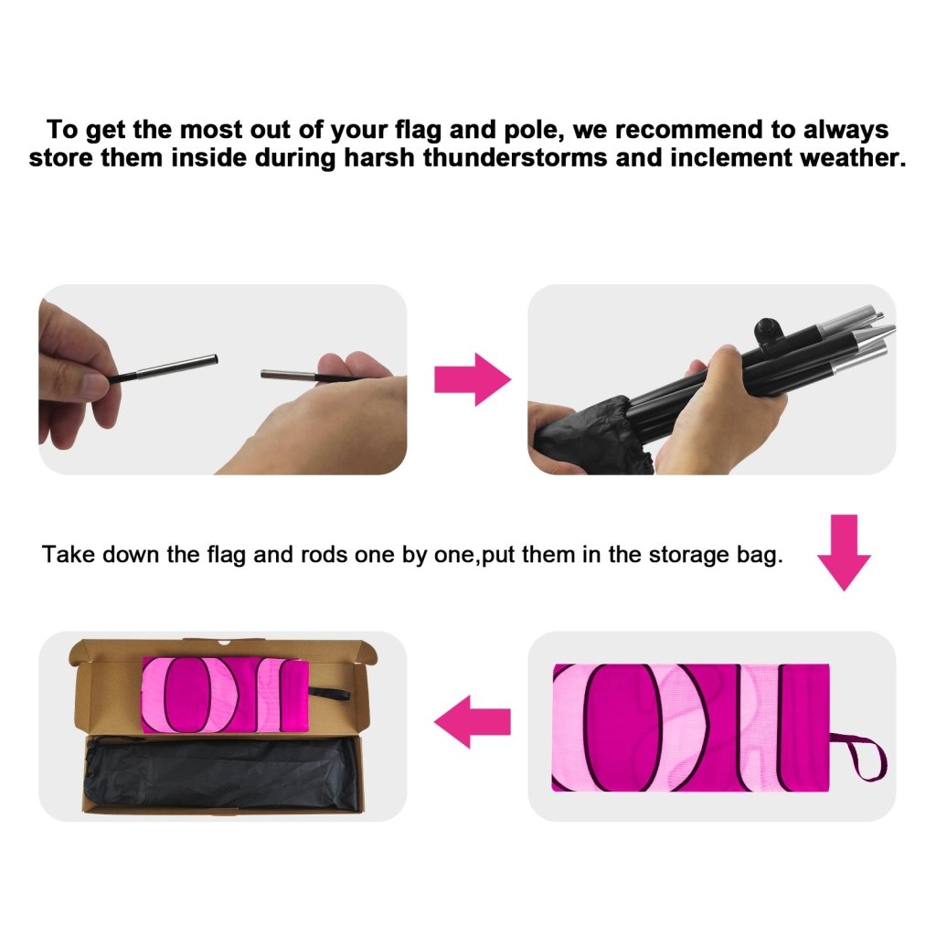 8Ft Massage Special Feather Flag with Pole & Stake