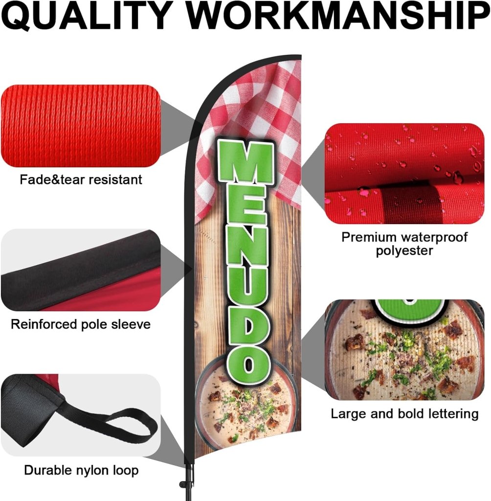 8Ft Menudo Feather Flag Pole Kit