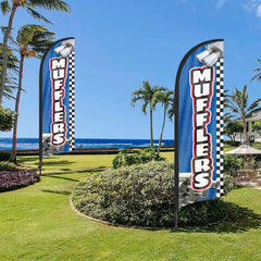 8ft Mufflers Feather Flag Pole Kit