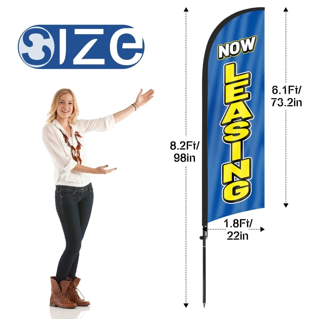 8ft Now Hiring Feather Flag Pole Kit