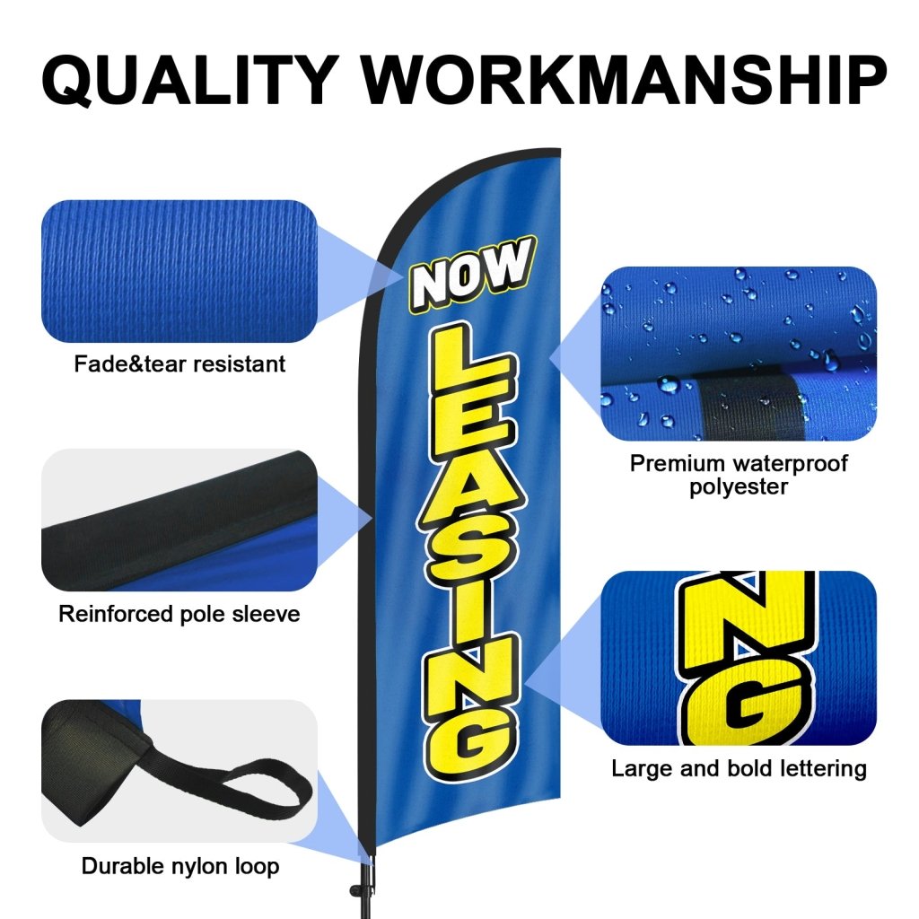 8ft Now Hiring Feather Flag Pole Kit