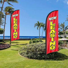 8ft Now Hiring Red Feather Flag Pole Kit