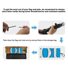 8ft Pet Grooming Feather Flag Pole Kit for Pet Grooming Business