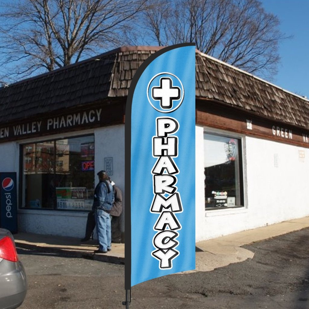 8ft Pharmacy Feather Flag Pole Kit