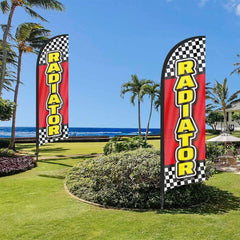 8ft Radiator Feather Flag with Pole & Stake