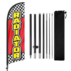 8ft Radiator Feather Flag with Pole & Stake