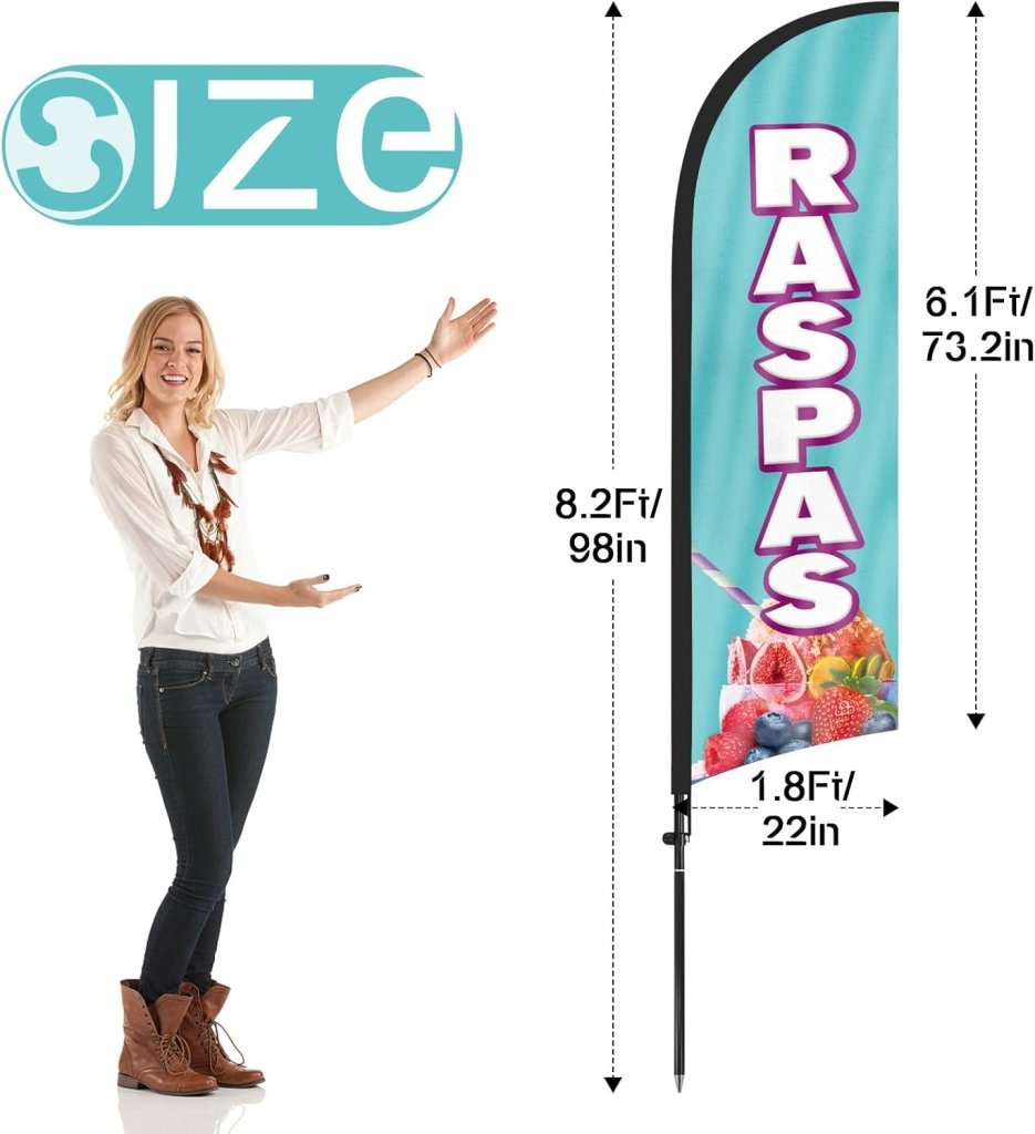 8ft Raspas Feather Flag Pole Kit
