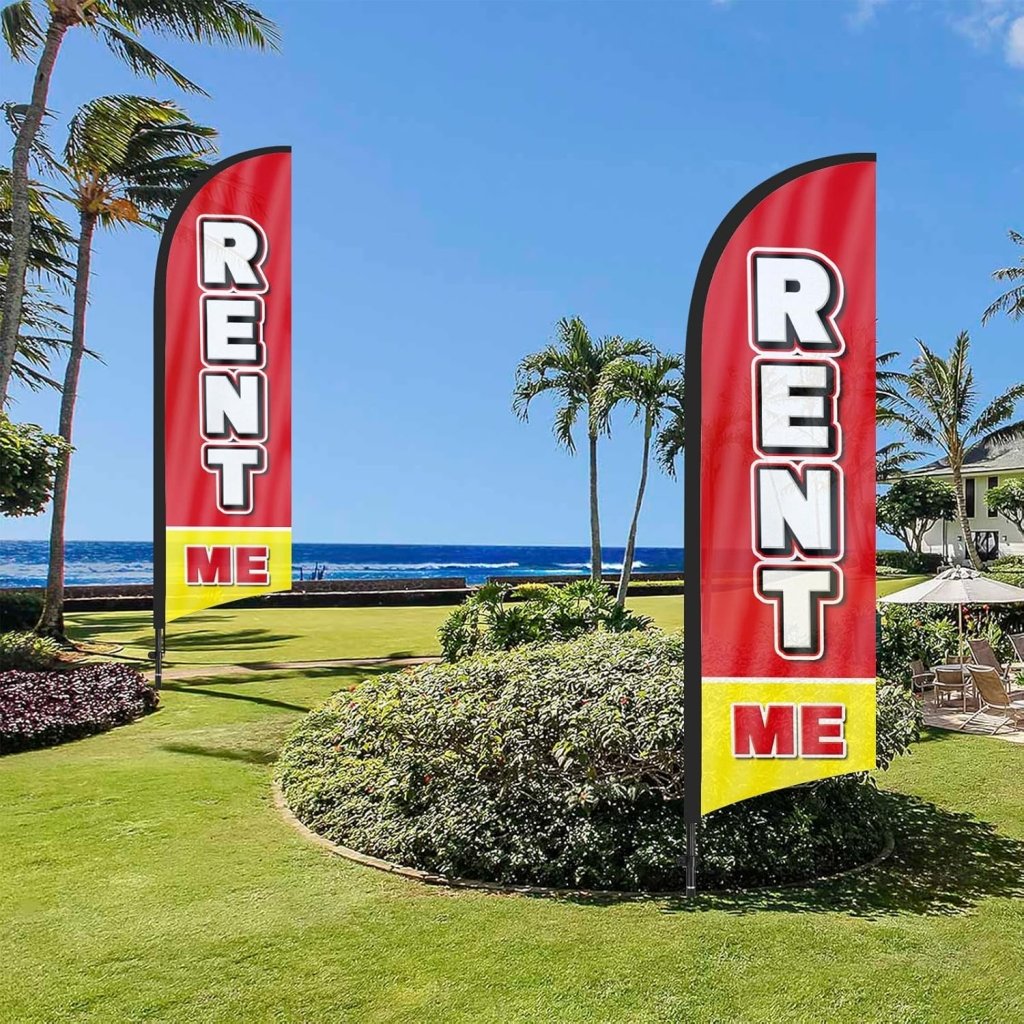 8FT Rent Me Feather Flag Pole Kit