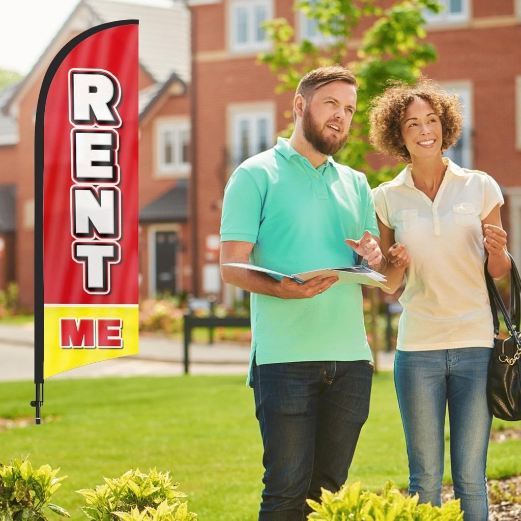 8FT Rent Me Feather Flag Pole Kit