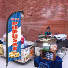 8ft Ricas Pupusas Feather Flag Kit with Pole and Stake