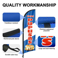 8ft Ricas Pupusas Feather Flag Kit with Pole and Stake