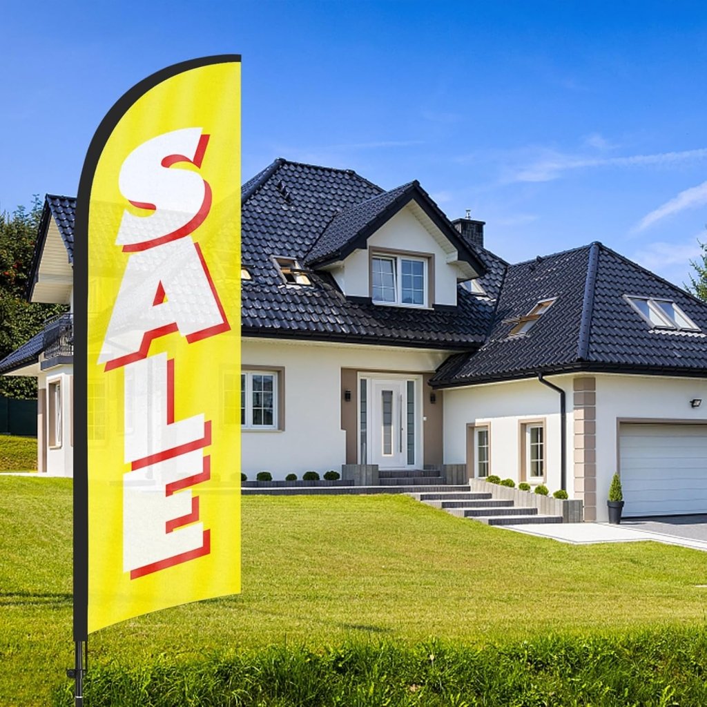 8Ft Sale Swooper Feather Flag for Sale Business 2Pack(Yellow)